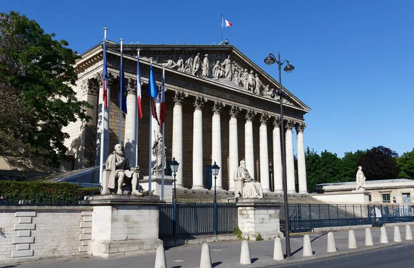 Pałac Francuskiego Zgromadzenia Narodowego Bourbon Paryż Francja — Zdjęcie stockowe