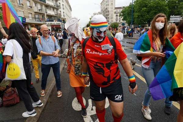 Paris France June 2021 People Take Part Gay Pride Also — Stock Photo, Image