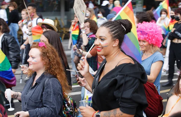 Paris France June 2021 People Take Part Gay Pride Also — Stock Photo, Image