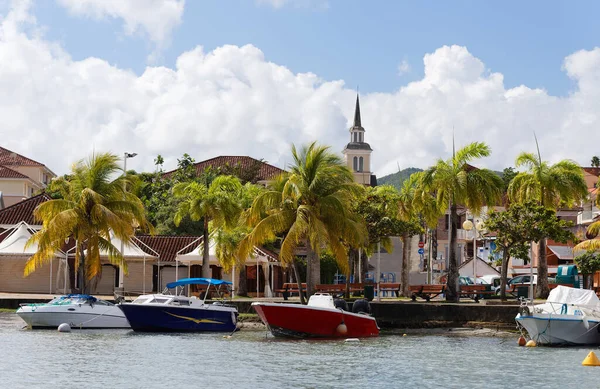 Bella Baia Porto Barche Vela Pittoresco Porto Turistico Martinica Indie — Foto Stock