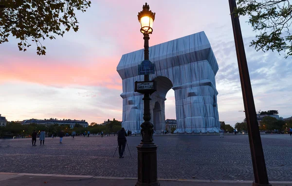 Párizs Franciaország Szeptember 2021 Párizsi Diadalív Világ Egyik Legelismertebb Műemléke — Stock Fotó