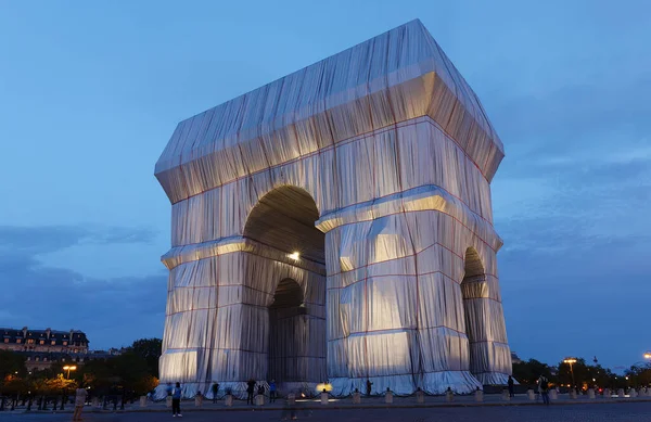 Paris France September 2021 Triimphal Arch Paris One World Most — Stock Photo, Image