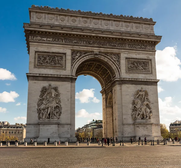 O arco triupmhal, Paris, França . — Fotografia de Stock