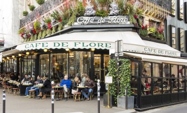 The cafe de Flore, Paris, France. clipart