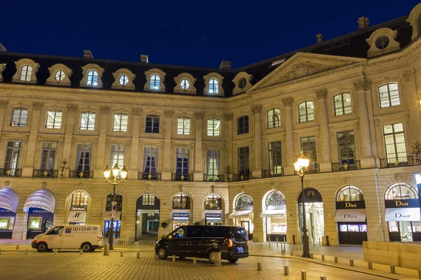 Place Vendome w wieczór, Paryż, Francja. — Zdjęcie stockowe