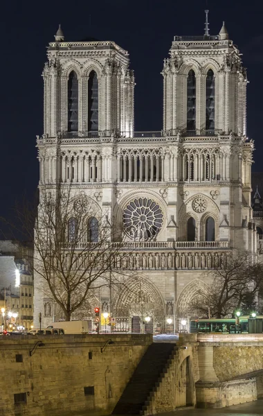 A katolikus katedrális, a Notre-Dame, Párizs, Franciaország. — Stock Fotó