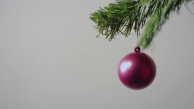 Kırmızı Noel top Noel ağacı dalı