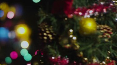 Güzel bokeh ile Noel ağacı
