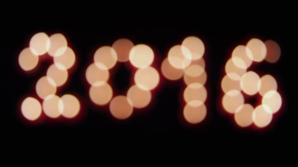 Glowing and nice defocus 2016 — Stock Video