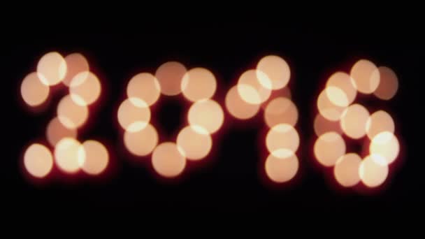 Glowing 2016 year — Stock Video