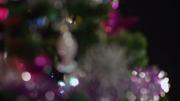 Nový rok strom dekorace. — Stock video