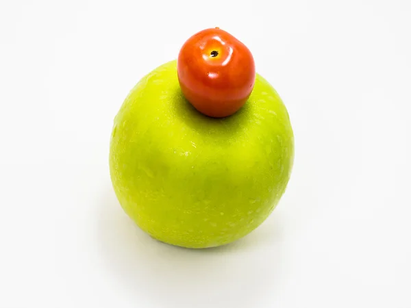 Cherry Tomato and Green Apple — Stock Photo, Image