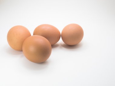 Beyaz arkaplanda yumurta