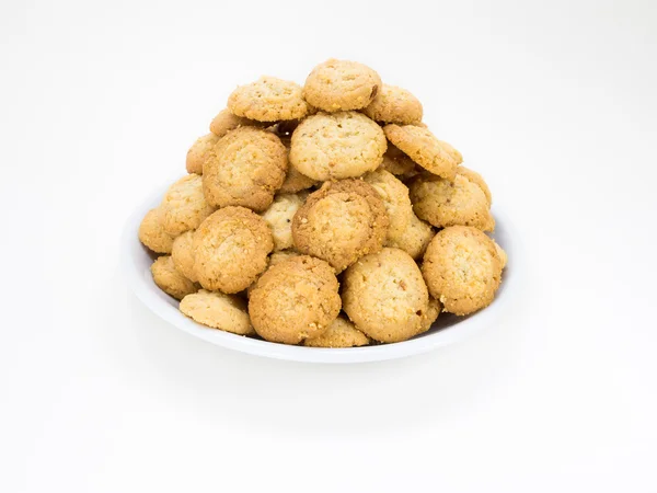 Galleta de mantequilla en plato blanco — Foto de Stock