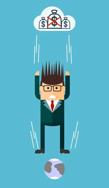 Businessman falls from the sky — Stockvector
