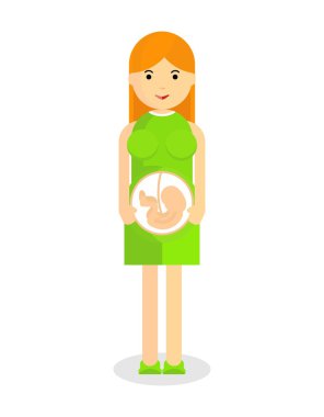 fetus ile hamile kadın