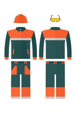 Work protective suit reflecting strips. 