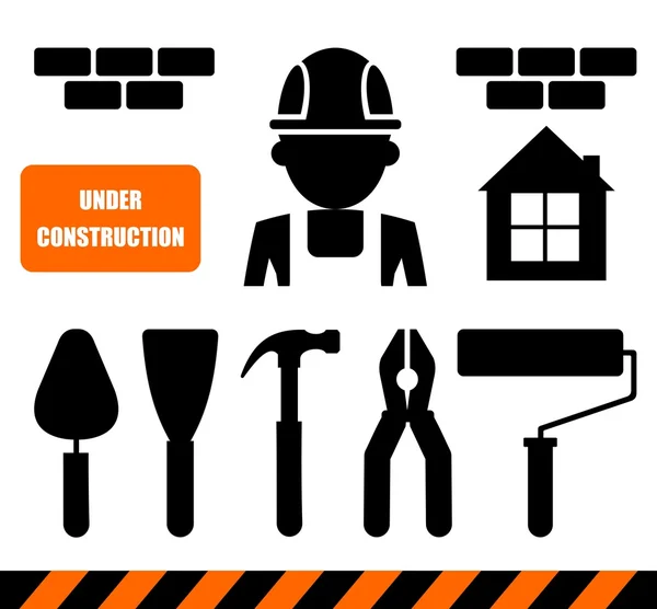 Set of construction tools — Stock Vector