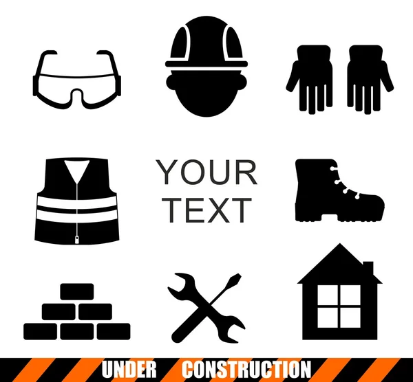 Conjunto de herramientas de construcción. — Vector de stock