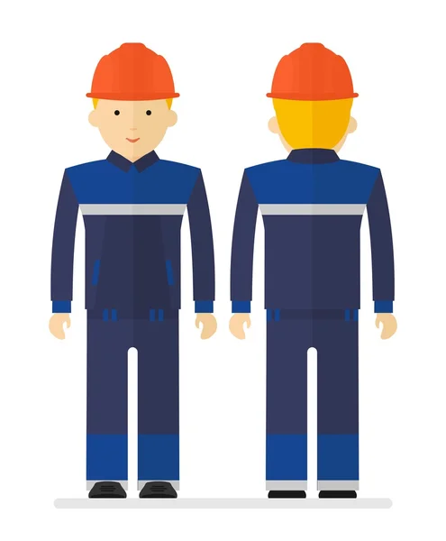 Worker in protective suit — Stock Vector