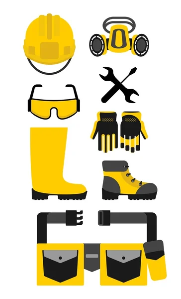 Set of protective equipment — Stock Vector