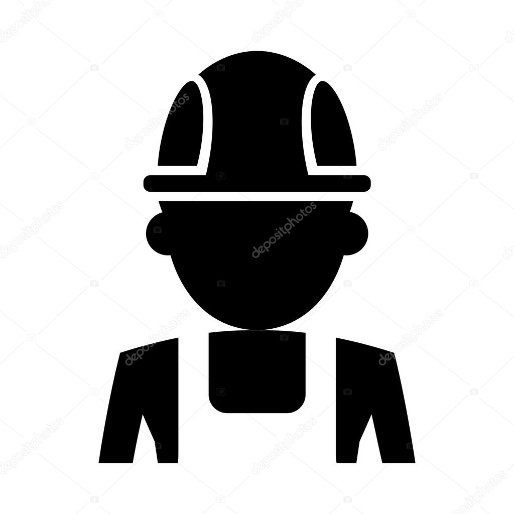 Worker silhouette icon