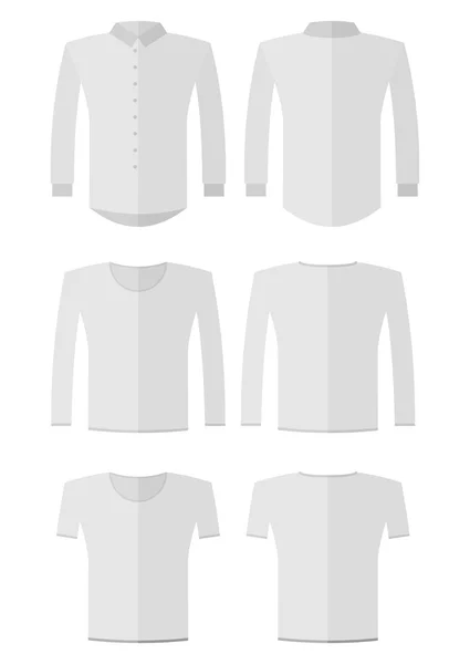 Conjunto de roupas brancas de trabalho — Vetor de Stock