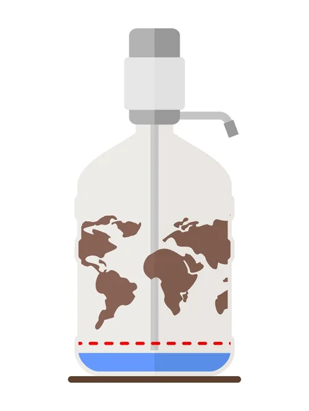 Οικολογία νερό πλανήτης χωρίς νερό αντίληψη — Διανυσματικό Αρχείο