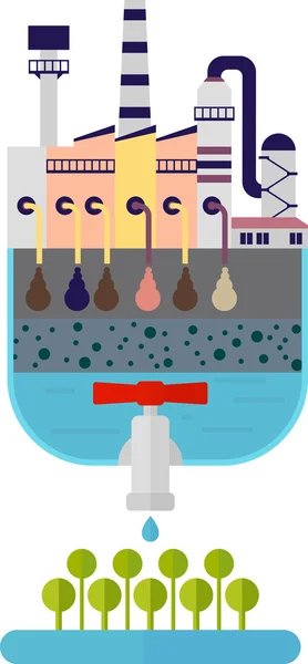 汚れた水フィルター — ストックベクタ