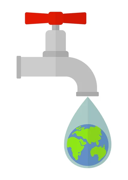 Weltweite Trinkwasserreserven auf dem Planeten Erde — Stockvektor