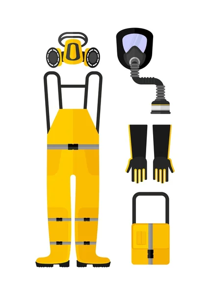 Werkkleding chemische bescherming algemene — Stockvector