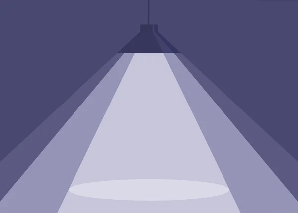 紫色の吊りランプのスポットライト — ストックベクタ