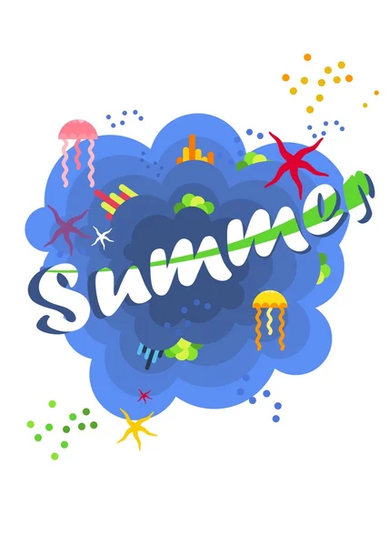 Φωτεινό καλοκαίρι αφίσα — Διανυσματικό Αρχείο