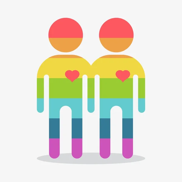 Влюбленная гей-пара — стоковый вектор