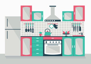 Modern mutfak iç mimarisi