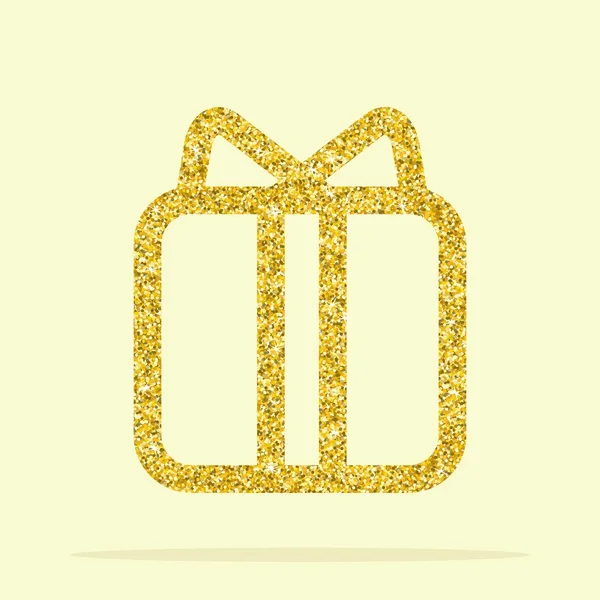 Gouden figuur cadeau — Stockvector