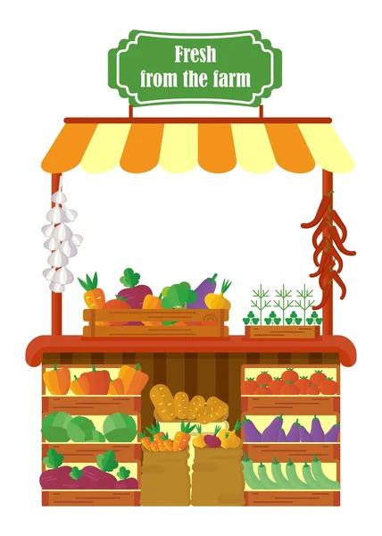 Tienda de productos agrícolas locales — Vector de stock