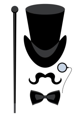 top hat isolated clipart