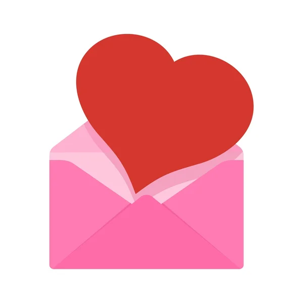 Heart in envelope — Stock Vector