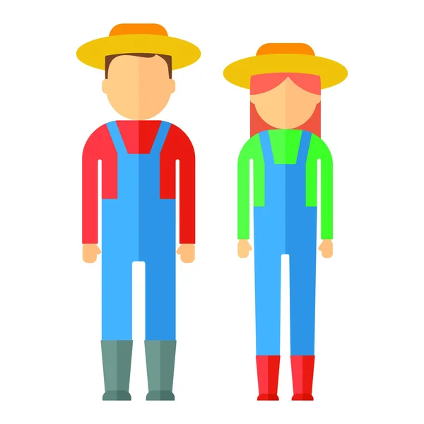 Icono de color agricultores — Archivo Imágenes Vectoriales