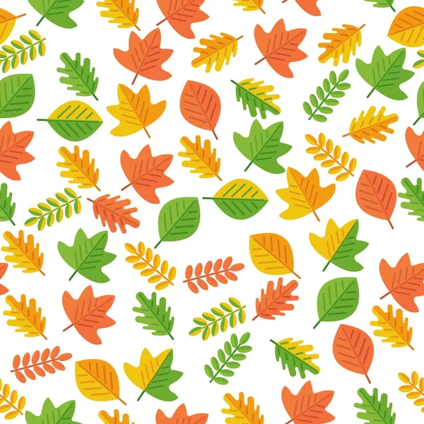 Motif sans couture des feuilles d'automne — Image vectorielle