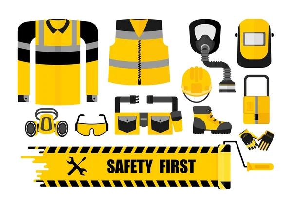 Set safety first — Stock Vector