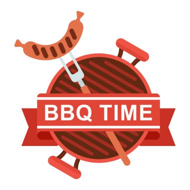 bbq logo ızgara tava çatal