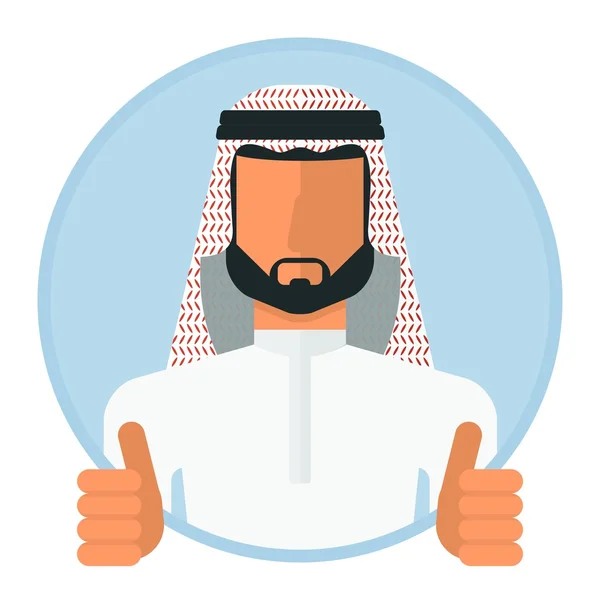 Arabe musulman geste de l'homme ok — Image vectorielle
