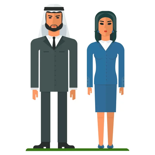 Arabian busines personas — Vector de stock