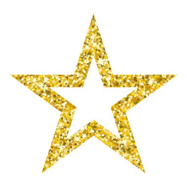 altın yıldız çizgi simgesi