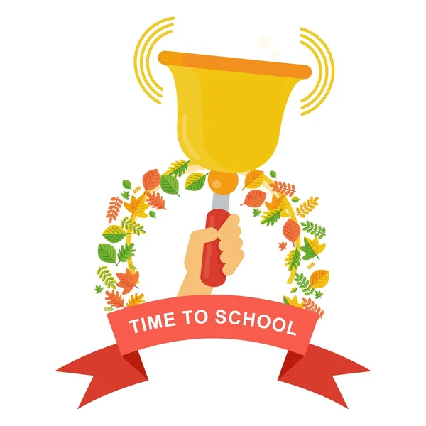 Affiche du temps à l'école — Image vectorielle