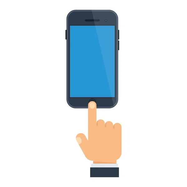 Smartphone send messages — Stock Vector