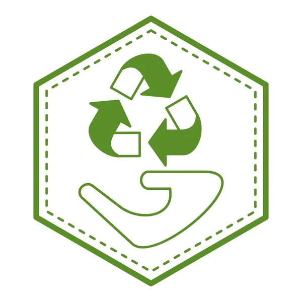 Recycler éco icône — Image vectorielle