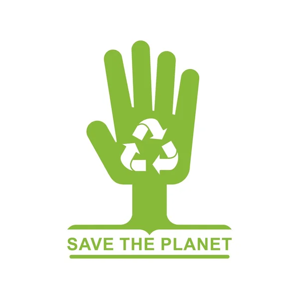 Zachránit planetu logo — Stockový vektor